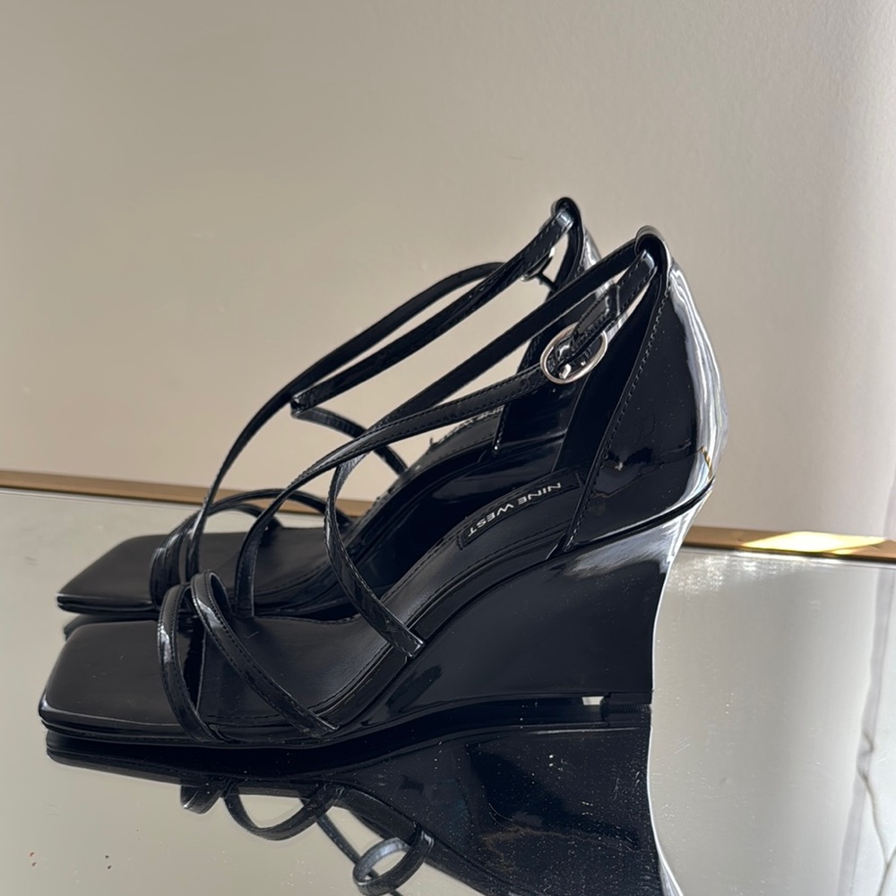 Nine West Black Wedge Shoes